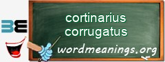 WordMeaning blackboard for cortinarius corrugatus